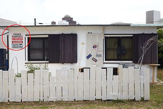 Video Surveillance in Use Sign, Warning Security Cameras in use Sign, Large 10x14 Inch Aluminum UV Ink Printed for House and Business (4-Pack)