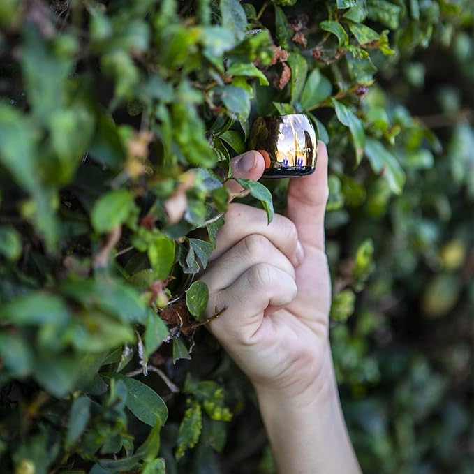 Fashionit U Micro - Small Bluetooth Speaker | Coin-Sized Speakers Bluetooth Wireless with Built-in Mic & Remote Shutter | Portable Rich Sound for Travel, Shower, Beach | Mirror Gold