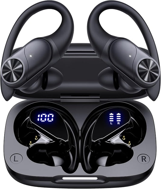 Translation Earbuds Real Time 164 Languages AI Translator Ear Buds 80Hrs Playtime Audifonos Traductores Inglés Español with 8 Translate Modes Bluetooth Headphones for Travel Meeting Learning Black