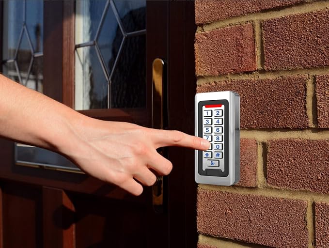 Tuya Smart Door Access Control System Kit, Waterproof Keypad Door Entry with 1200lb Magnetic Lock, Remote Control & App Unlock, Doorbell for Home & Office