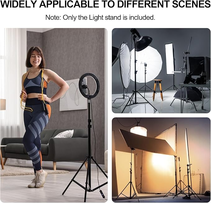 BEIYANG 9.2Ft Photography Light Stand with Spring Cushion, Heavy Duty Tripod Stand for Lights, Reflectors, Softboxes, Umbrella, Strobe Light, Camera