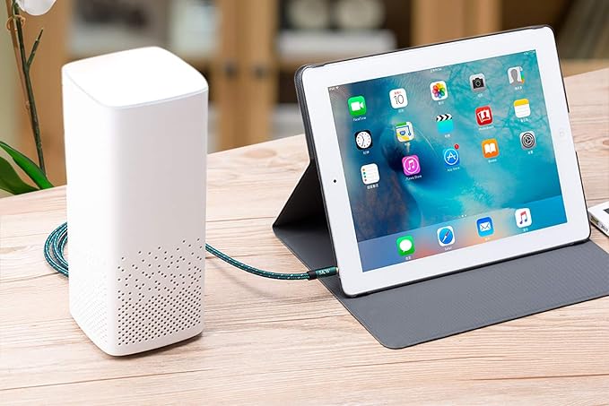 SKW Aux Cable for Car, 3.5mm to 3.5mm Aux Cord/Audio Jack Cable/Headphone Cable for iPhone, iPod, IPad, Echo Dot, Sony & More (Dark Green, 4.9ft/1.5M)