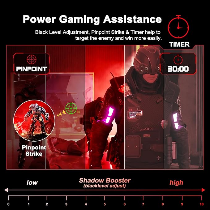 SANSUI 27 Inch Curved Gaming Monitor 200Hz 180Hz 1ms with Speakers FHD 1080P Computer Monitor FreeSync|1500R|130% sRGB|HDR|Low Blue Light|HDMI DP Ports|VESA Mount|Metal Stand(HDMI Cable Incl.)