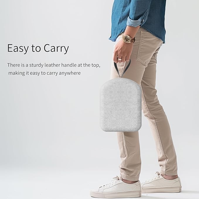 iofeiwak Rugged Armor Carrying Case for Vision Pro - Compact & Premium Hard Shell Travel Case - Beige