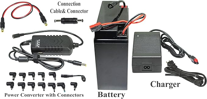Super High Capacity (256 Wh) Battery with Multi Output Voltages (12V, 15V, 16V, 19V, 24V) Uninterrupted Power Supply Function UPS250-DD90X