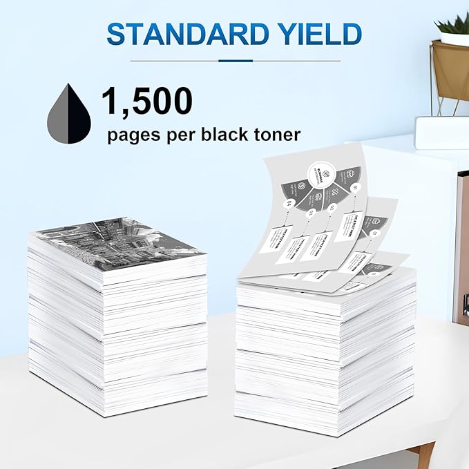 201A Black Toner Cartridges(with Chip) Comaptible with 201A CF400A Toner Cartridges, Works for Color Pro MFP M277dw M277c6 M252dw M252n M252 M277 M277n Ink Printer (Black, 2-Pack)