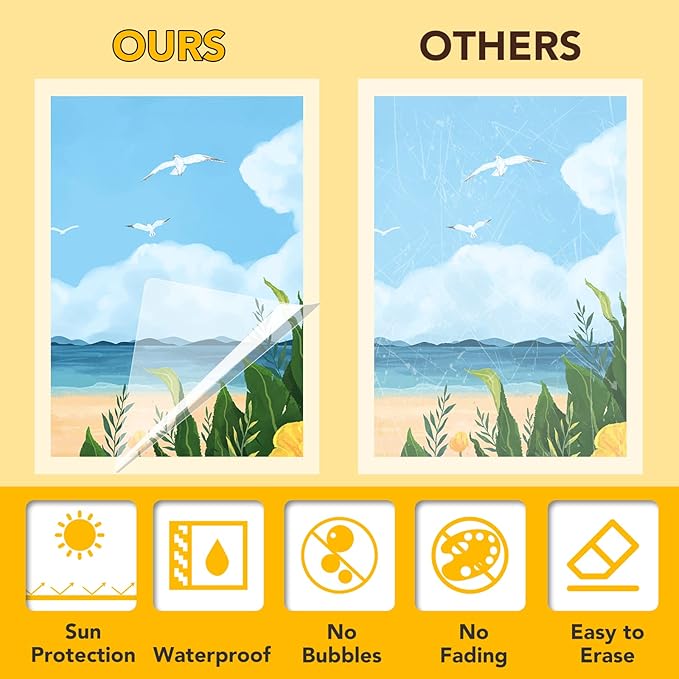 60 PCS Self-Adhesive Laminating Sheets, 9 x 12 Inches Self Adhesive Contact Paper, No Heat No Machine Needed Self Sealing Laminate Sheets