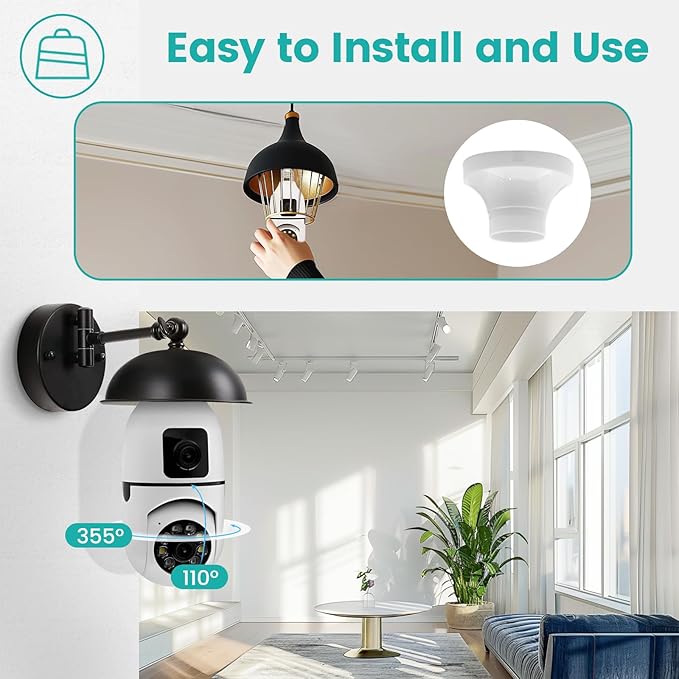 Security Cameras for Home Security, 2K Dual Lens Wireless Indoor/Outdoor Cameras, Motion Detection and Alarm, Two-Way Talk, Night Vision, All-Round Monitoring.