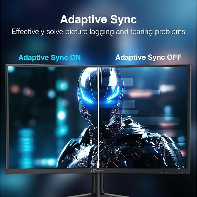 27inch 240Hz, Curved Gaming Monitor, FHD 1080p, VA Panel, 1ms Response Time Computer Monitor, Adaptive sync, 3-Sided Frameless, Ultra Slim, 99% sRGB, Bluelight Filter, HDMI & DP Ports,Black