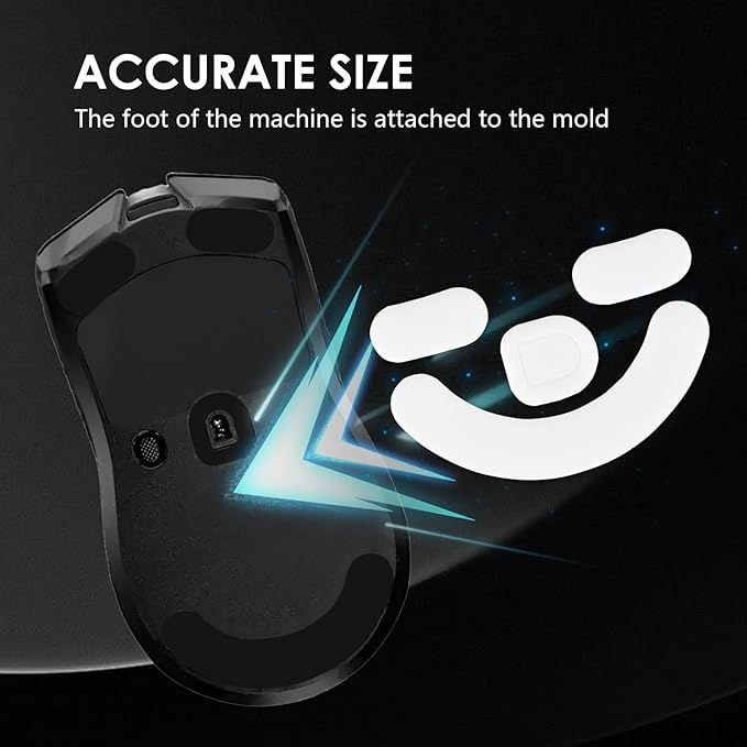 2 Pack V2 Pro Wireless Gaming Mouse Feet Sliding Stickers, Mice Glass Skates Pad, Replacement Glide Stickers for Smooth Control and Precision on Any Gaming Surface (Glide Mice Skates, PTFE)