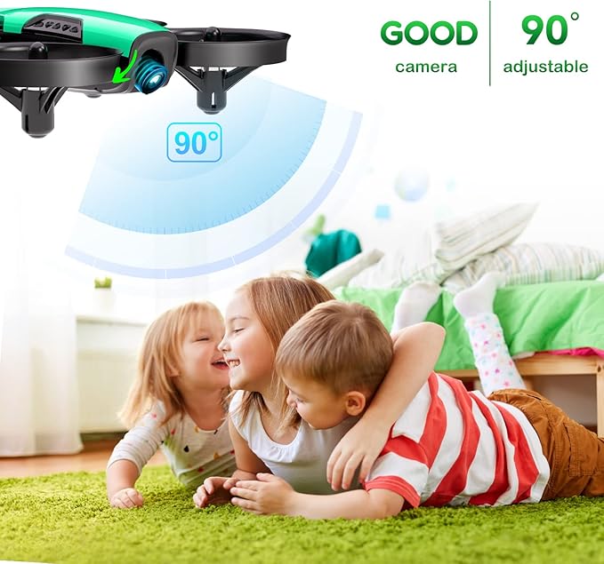Loolinn | Drone for Kids Gift with Camera - Mini Drone, Remote Control Quadcopter Drone with 90° Adjustable Camera, Safe for Kids, Photos and Videos, Easy to Fly (Christmas Gift for Boys and Girls)