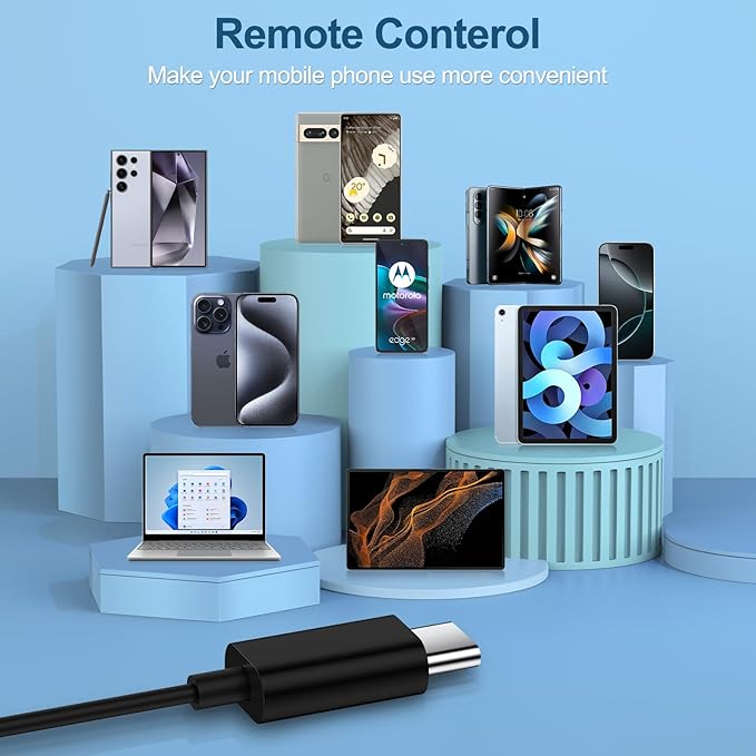 Type C Earbuds Wired Earphones Wired Headphones USB C for Samsung Galaxy A17/A16 5G/S25 FE/S25 Ultra/S25 Plus/S24FE/S23FE/A56/A36/S22, iPhone 17/16e/16 Plus/Pro Max, Pixel 9, with Mic&Remote Control