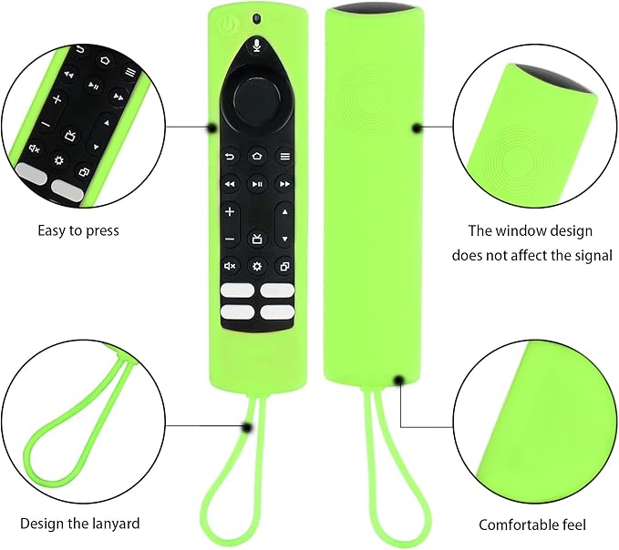 [2-Pack] Climberer Night Vision Covers for Fire Stick 4K Max (New Model) | Fire TV 4k max+ Compatible with(Insignia, Toshiba, Pioneer, Omni) Fire TV Remote 2024- Luminous Silicone with Lanyard
