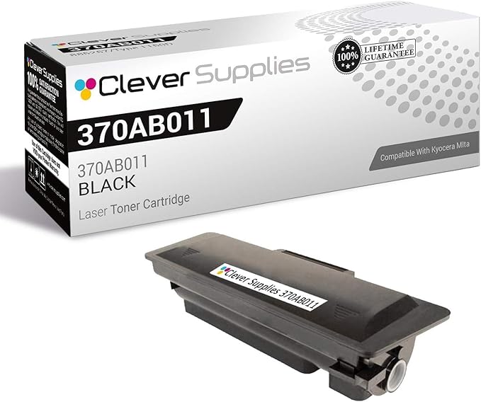 CS Replacement Toner Cartridge Compatible with Kyocera-Mita 370AB011 Black KM-2530, KM-3530, KM-4035, KM-5035, KM-3035, KM-4030 Black