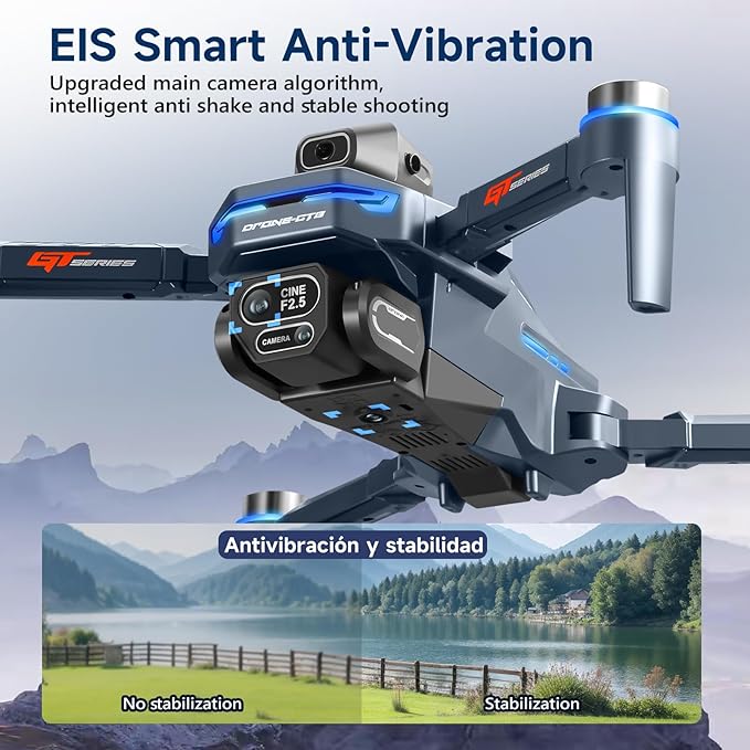 Mini Drone with HD Camera, Upgraded Tablet LCD Screen, Professional Dron with Brushless Motors, 2 Batteries, Carrying Case, Foldable Quadcopter for Auto Return, Follow Me, Waypoints, for Beginners, Teens and Adults