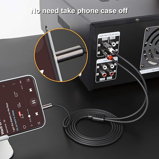 CableCreation 3.5mm to RCA Cable 1.6ft 2Pack, 3.5mm TRS Male to 2RCA Male Stereo Y Splitter Compatible with Echo Dot, Smartphone, MP3, Tablet, Stereo Receiver, Car, Speaker, HDTV ect, 0.48M