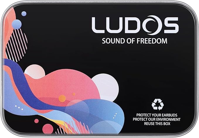 LUDOS Ultra Wired Earbuds in-Ear Headphones, 5 Years Warranty, Earphones with Mic, Noise Isolating Ear Buds, Memory Foam for iPhone, Samsung, School Students, Kids, Women, Small Ears - Turquoise