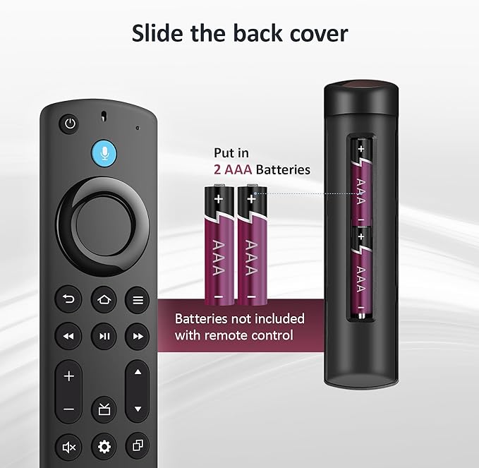 Voice Remote Replacement for All Fire-Series, TV Cube/Stick, Compatible with Stick 4K Max/4K (1st/2nd Gen), Stick (2nd/3rd Gen)/Stick Lite/HD, Omni Series, Insignia/Toshiba/Pioneer Smart TV
