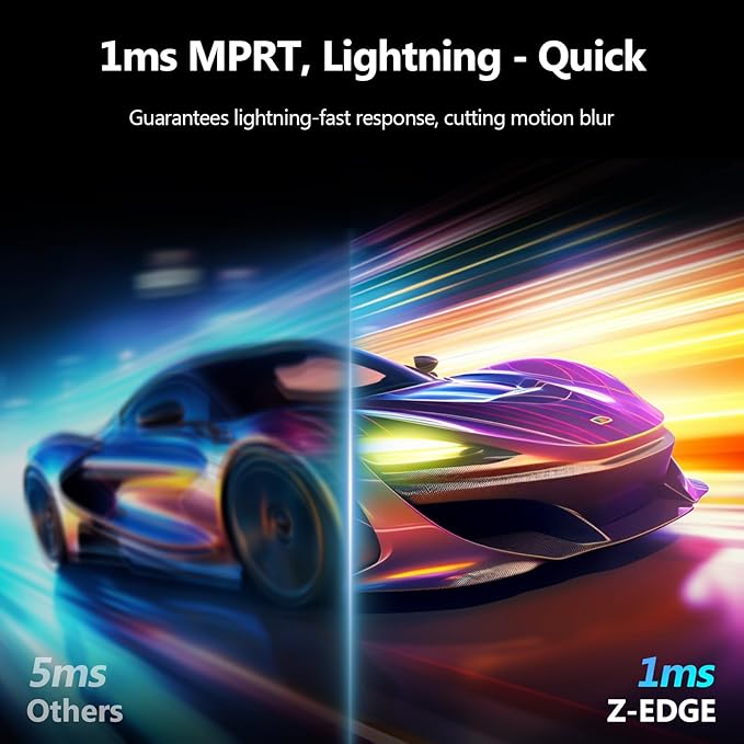 Z-Edge 27 inch Curved Gaming Monitor, FHD 1080P 300Hz Curved Monitor 1500R Computer Monitor, MPRT 1ms Monitor, 16.7M Colors, UG27S 2X DP 1.4 Ports and 2X HDMI 2.0 Ports (White