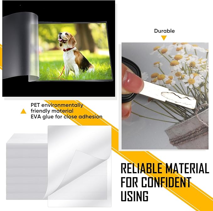 Sherr 400 Pack 10 Mil Laminating Pouches Thermal Laminating Sheets Letter Size Clear Plastic Paper Hot Glossy Sheets Office Supplies (9 x 11.5 Inch)