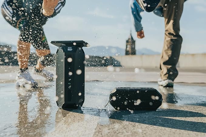 Altec Lansing - HydraBlast Wireless Portable Bluetooth Speaker, IP67 Waterproof for Parties, USB C Rechargeable Outdoor Speakers with Built in Phone Charger and LED Lights, 20 Hour Playtime
