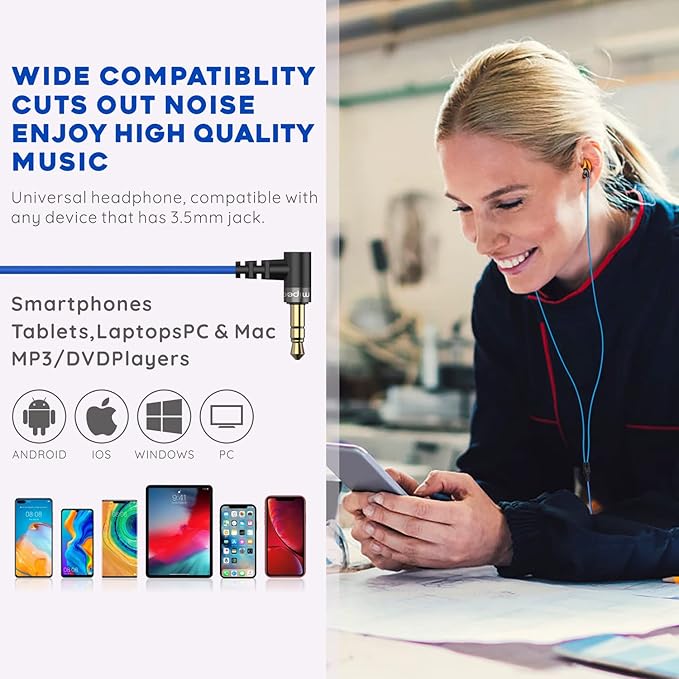 MIPEACE Ear Plug Headphones for Work, Custom-fit Work Earbuds Earphones-Safety Headphones for Construction Industrial