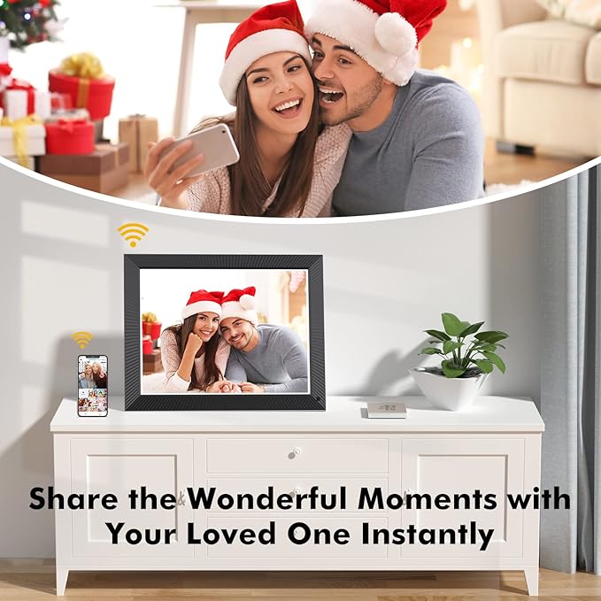 Large Digital Picture Frame 16.2-inch Digital Photo Frame - 32GB Wireless Digital Frame with Touchscreen, Auto Rotate, Wall Mountable, Motion Sensor, Send Photos via Email App Instantly, Warmful Gift