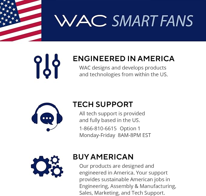 WAC Smart Fans Mocha Indoor and Outdoor 3-Blade Smart Home Ceiling Fan 54in Matte Black with Remote Control works with Alexa and iOS or Android App