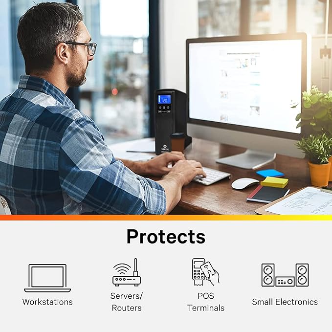 Vertiv Liebert PSA5 UPS - 1000VA/600W 120V Line Interactive AVR Tower UPS, 10 outlets, 2 USB Charging Ports, Battery Backup w/ Surge Protection, 3 year warranty, Energy Star Certified (PSA5-1000MT120)