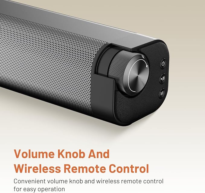 Chaowei Sound Bar for Smart TV 37 Inch 120W Bluetooth 5.0 Speaker with Builtin Subwoofers, 2.1Ch 3D Surround Sound System with 8 Speakers,7 Sound Modes,4EQ,AUX/HDMI ARCOPT\USBBT Connect