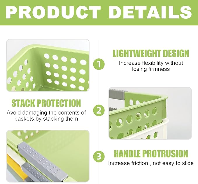 Turn in Trays Classroom, 4Pcs Paper Trays for Classroom, Book Baskets for Library, Drawers, Office, Home (4 Color B)