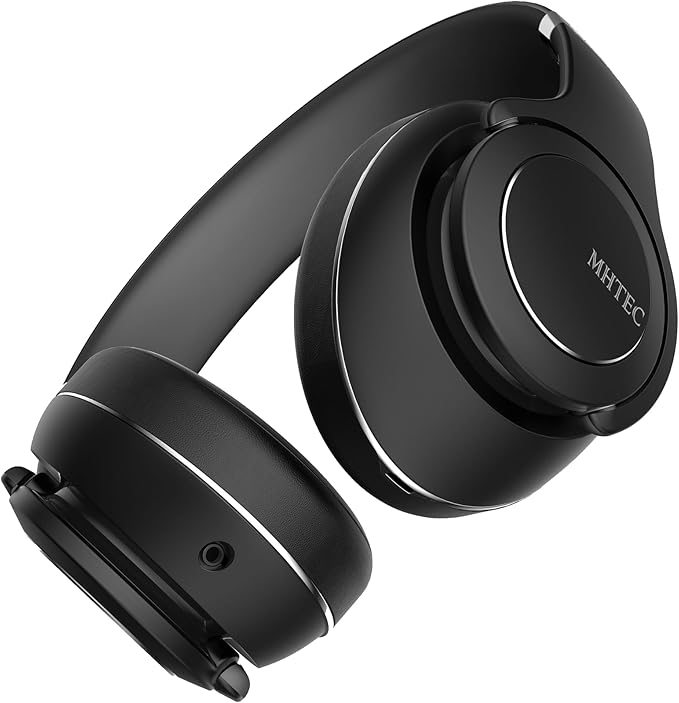 Bluetooth Headphones Over Ear, 90 Hours Playtime Wireless Headphone with 3 EQ Modes, Noise Isolating HiFi Stereo with Deep Bass, Microphone, Soft Earpads for Cellphone/PC