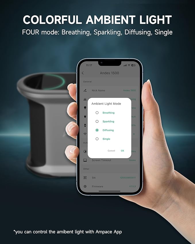 Portable Power Station Andes 1500, Full Charge in 55 Min, 1462Wh LiFePO4 Battery, 2400W (Peak 3600W) Solar Generator for Home Backup, Power Outages, Camping & RVs(Solar Panel Optional)