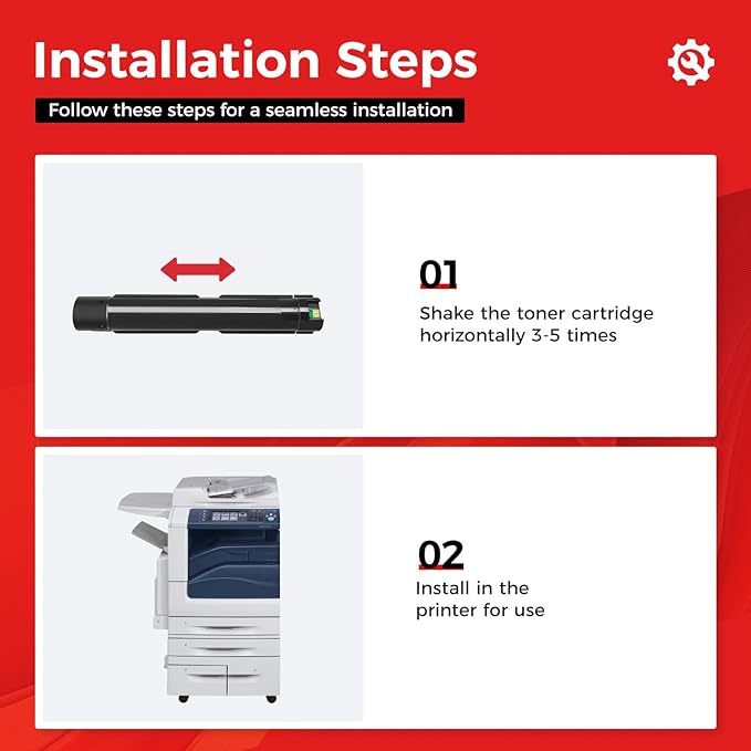 7525 Toner Cartridge Set 4-Pack High-Yield Replacement for Xerox 006R01513 006R01514 006R01515 006R01516 Compatible for Xerox Workcentre 7525 7530 7535 7545 7556 7830 7855 7970 7835i 7845i Printer Ink