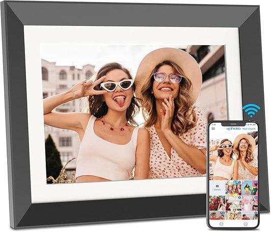 WiFi Digital Picture Frame Smart Digital Photo Frame - 10.1 inch FHD 32GB Digital Frame Touch Screen, Full Function, Easy to Share Photo Video via App Email, Unlimited Cloud Storage, Gift for Mom Dad