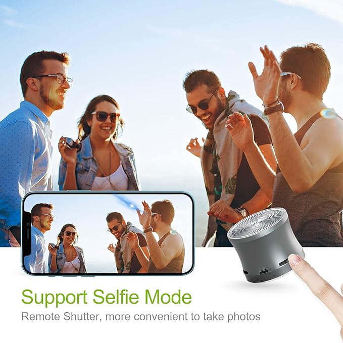 EWA A109mini Bluetooth Speaker with Bass Radiator, Enhanced Bass, Portable Wireless Speaker for Home, Hiking and More - Gray