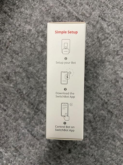 SwitchBot Smart Switch Button Pusher - Bluetooth Fingerbot for Rocker Switch/One-Way Button, Automatic Light Switch, Timer and APP Control, Works with Alexa When Paired with SwitchBot Hub (White)