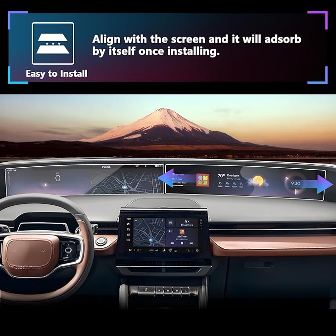 SXCY 2PCS for 2024 2025 2026 Lincoln Nautilus Screen Protector [Tempered Glass, Front Display Apart] for Lincoln Nautilus Accessories 2024 2025 2026 Nautilus Screen