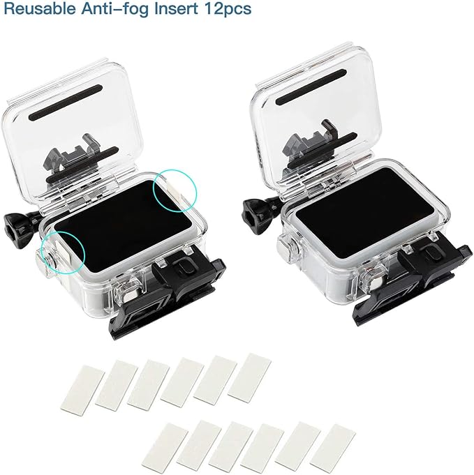 D&F Waterproof Housing Case for HERO7 White & Hero 7 Silver, 30M Underwater Photography Protective Shell with Screen Protector Films and Anti-Fog Inserts Accessories