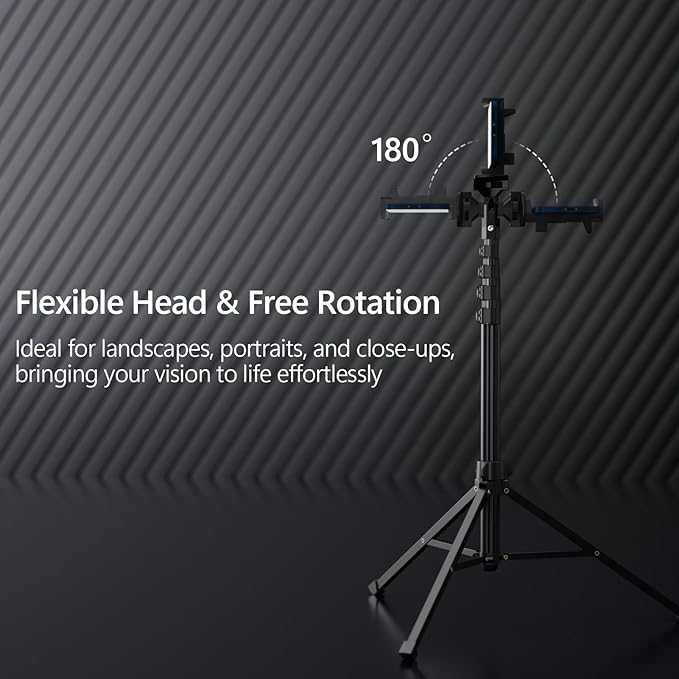 EMART 63" Phone Tripod for iPhone & Selfie Stick, Adjustable Cellphone Tripod Stand with Remote and Phone Holder, Compatible with Camera Ring Light Filming for Video Recording Live Streaming