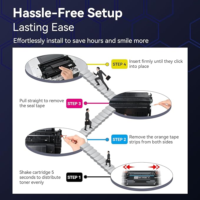 InkNI CF258X 58X Toner Cartridge (with Chip) Compatible Replacement for HP 58X CF258X 58A CF258A for Laserjet MFP M428fdw M428fdn M428dw M404 M428 Pro M404n M404dn M404dw Printer(2 Pack)