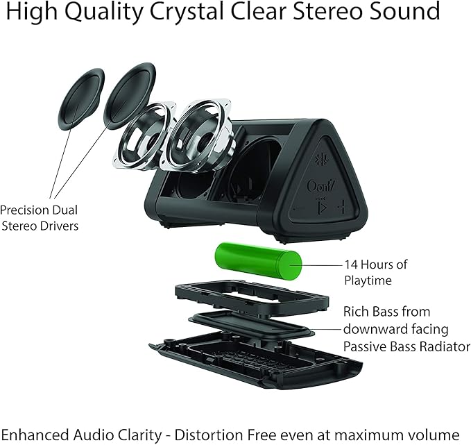 Oontz Upgraded Angle 3 Portable Bluetooth Speaker 5.0-10W Sound, 14-Hr Battery, 100ft Wireless Range, IPX5 Water-Resistant, Budget-Friendly Small Speaker for Travel, Party, Outdoor or Home (Pink)