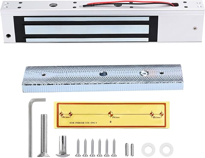Access Control System with Remote Control – 600lbs Magnetic Door Lock Kit, 12V Fail Safe NC Mode, Secure & Easy DIY Installation for Smart Home Entry (K8-600LBS Remote Control Lock Kit)