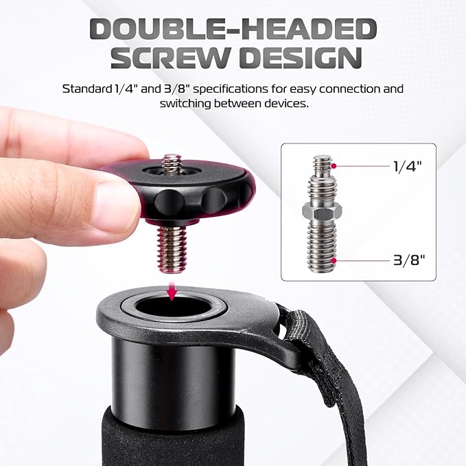 ULANZI TB12 61-Inch Camera Monopod - Portable Tripod & Monopod Photography Stick with 5-Section Height, Aluminum Compact Travel Camera Stick for Canon, Nikon, Sony Mirrorless, DSLR, Easy to Carry