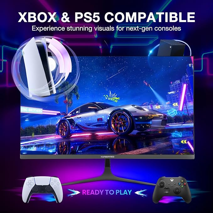 27 inch 1440P Gaming Monitor, 180Hz/144Hz Fast IPS 2K Computer Monitor with Speaker, Free-Sync & G-SYNC, 125% sRGB, HDR10, HDMI x2, DisplayPort x2, Compatible with Switch/Xbox/PS5, VESA Mountable