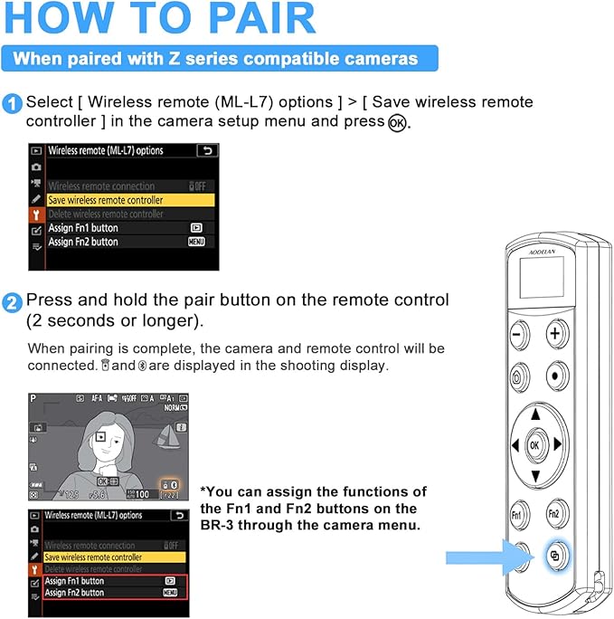 for Nikon Wireless Shooting Grip and Tripod,Rechargeable Wireless Shutter Release with OLED Screen – Video, Zoom & Focus Control for for Nikon A1000, B600, P1000, P950, Z6III, Z30, Z50II, Zfc, Z5
