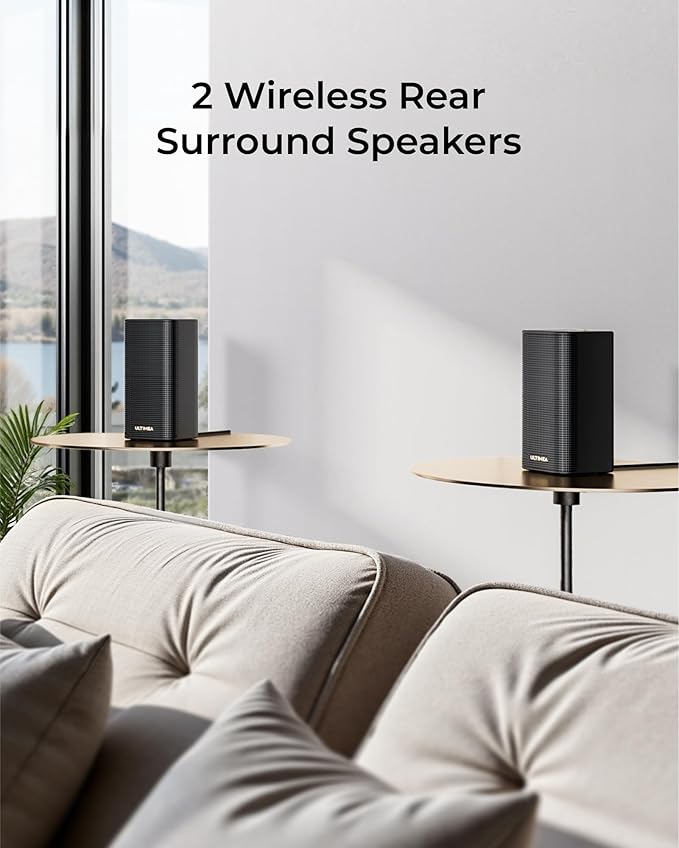 ULTIMEA Skywave X40 5.1.2ch Wireless Surround Sound System for TV, Sound Bar for Smart TV with Dolby Atmos, 530W Soundbar with Wireless Subwoofer, GaN Amplifier, 4K HDR Pass-Through, HDMI eARC, BT 5.4