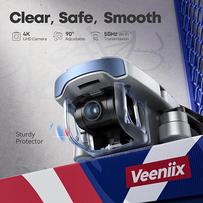 V11MINI Drones with Camera for Adults 4K,Under 249g,60-Min Flight Time with 2 batteries,5GHz Transmission,GPS Auto Return,Follow Me,4K FPV Drone,Foldable and Lightweight,Ideal for Beginners,Adults