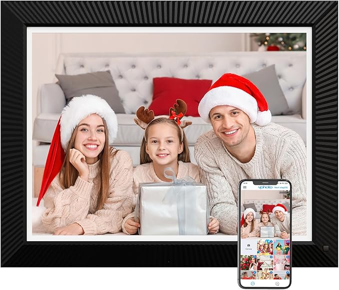 Large Digital Picture Frame 16.2-inch Digital Photo Frame - 32GB Wireless Digital Frame with Touchscreen, Auto Rotate, Wall Mountable, Motion Sensor, Send Photos via Email App Instantly, Warmful Gift