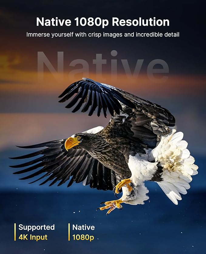 NexiGo PJ40 Pro Google TV Projector, Native 1080p, 4K Support, AI Image Enhancement, 800 ANSI Lumens, Smart Projector with Auto Keystone, 20 W Speakers, Backlit Remote, Wi-Fi & Bluetooth